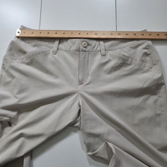 Eddie Bauer Hiking Pants Women 10 Beige Roll Up Hem Stretch Lightweight Outdoors - Picture 4 of 16
